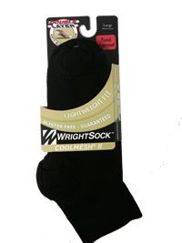 Black Wrightsock Light Weight Ankle Length Sock