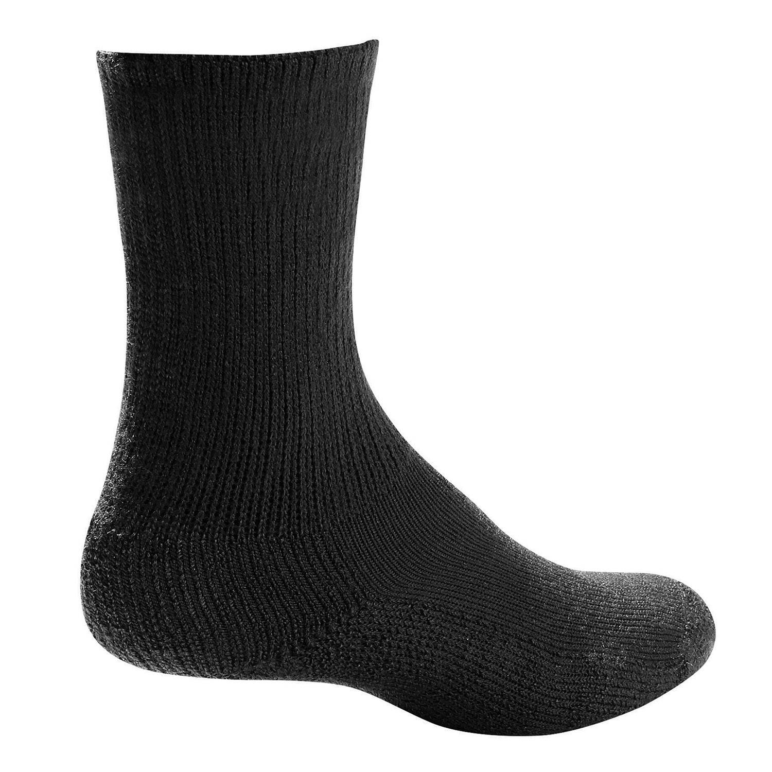 Thorlo Cushioned Black Crew - Large