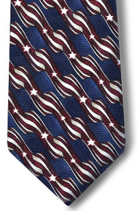 Men's Retail Clerk Stars and Stripes Four-In-Hand Tie